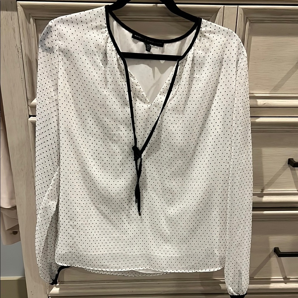 White Polka Dot Blouse